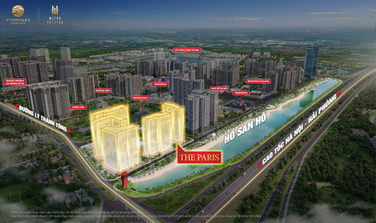 Tiện ích the Paris Vinhomes Ocean Park tận hưởng tiện ích của Vinhomes Ocean Park 1