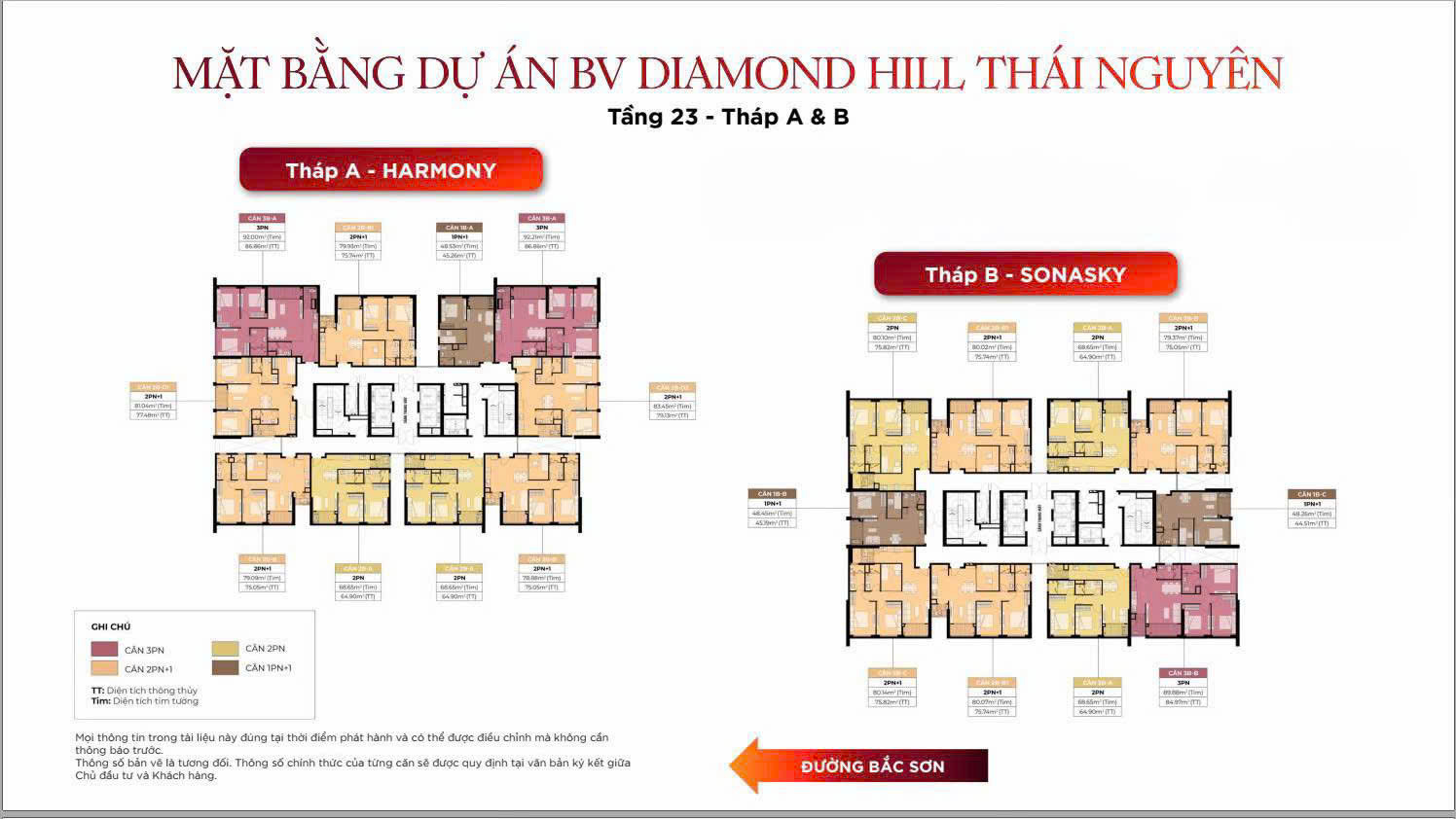 Mặt bằng BV Diamond Hill Thái Nguyên